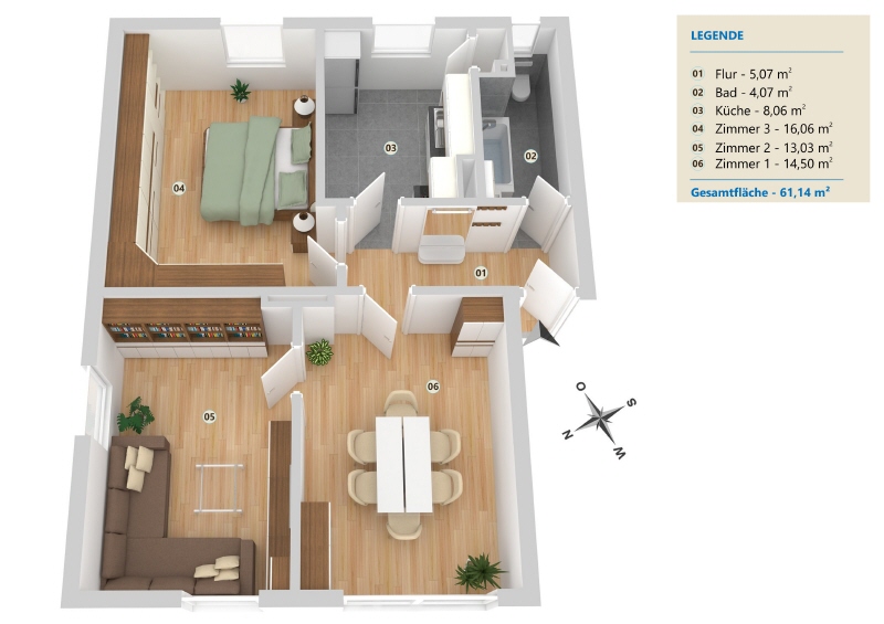 3-Zimmer-Wohnung in zentraler Lage! - Photo 5