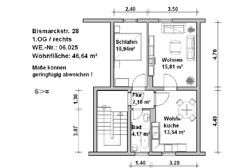 Gepflegte 2-Zimmerwohnung in zentrale Lage - Foto 4