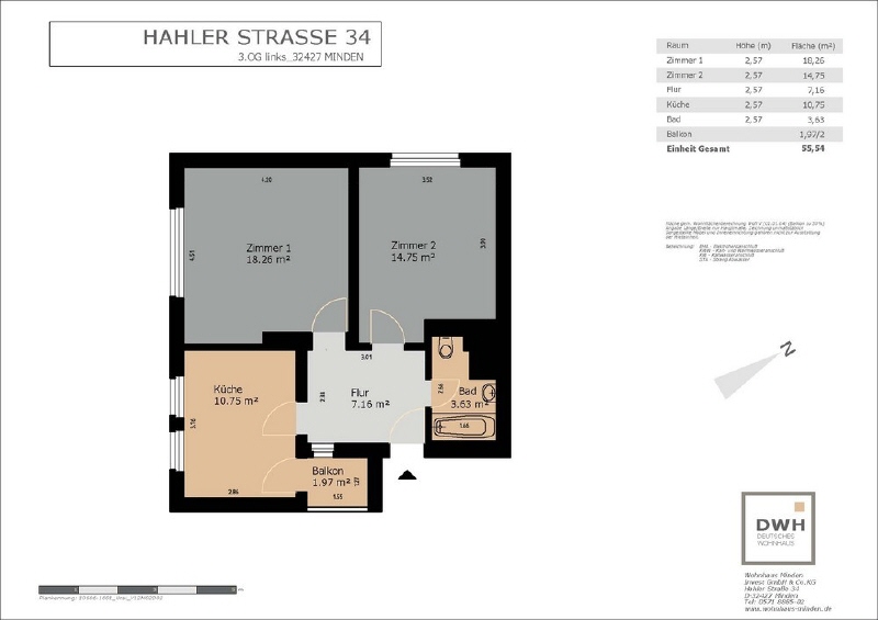 Innenstadt! 2-Zimmer-Wohnung mit Balkon - Photo 4